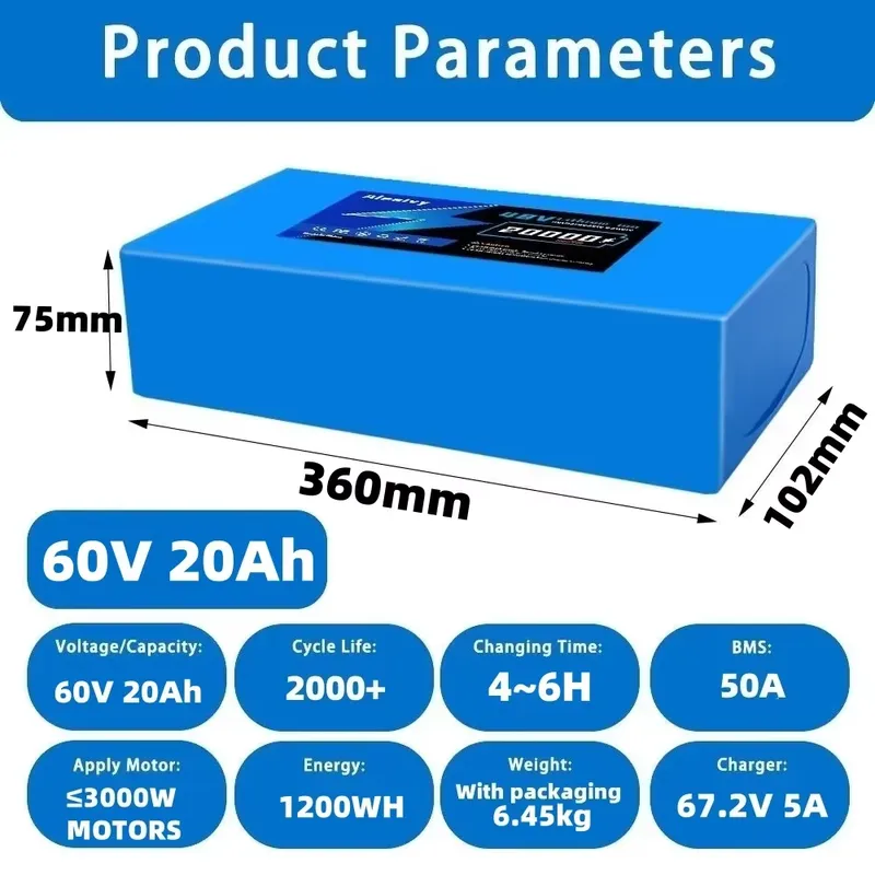 Aleaivy 60V 20AH 30AH 21700 Ak – 60V 30Ah Electric Scooter Battery recenzja i cena